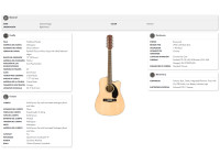 Fender CD-60SCE Dreadnought de 12 cordas NAT WN Fender CD-60SCE Dreadnought de 12 cordas NAT WN